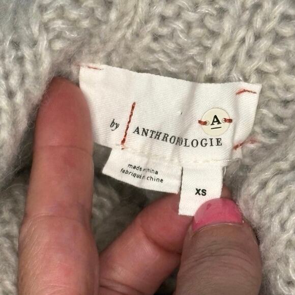 A by Anthropologie Ombre Knit Turtleneck Sweater Women's XS | Gray | Wool Blend - Picture 3 of 8